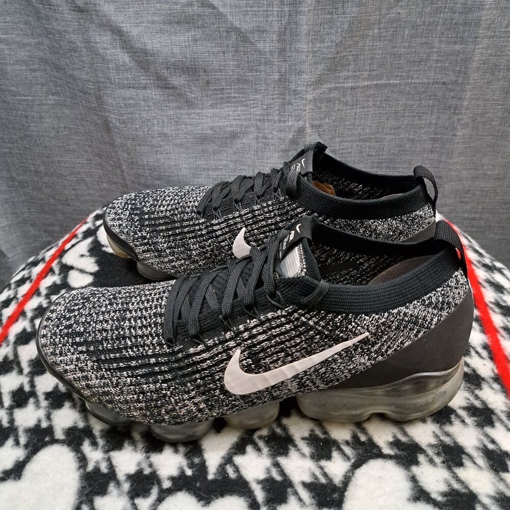 %Size 11 Nike Air VaporMax Flyknit 3 Men Oreo Sneakers AJ6900-002 A 13